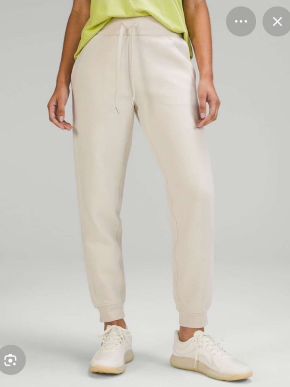 EUC Lululemon Scuba Jogger Bone Cream Fleece Sweatpants Size 8 - Picture 2 of 15